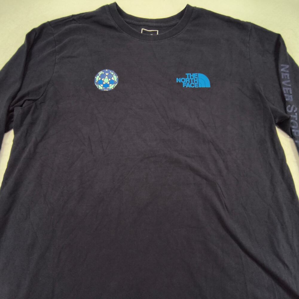 The North Face Casual Crew Neck Long Sleeve Shirt Mens Size Extra Large XL Navy